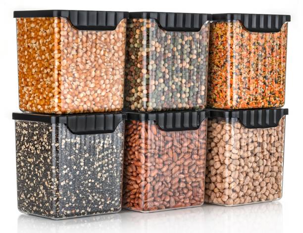 Alexa 100% Unbreakable Air Tight Modular Kitchen Plastic Storage Containers Jars Canister Box Combo Set  - 1100 ml प्लास्टिक ग्रोसरी कंटेनर