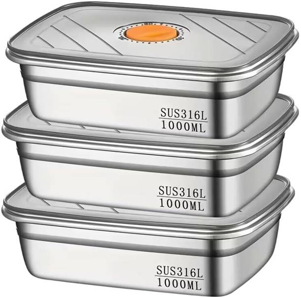 PINOPZA Stainless Steel Fridge Container - 1000 ml