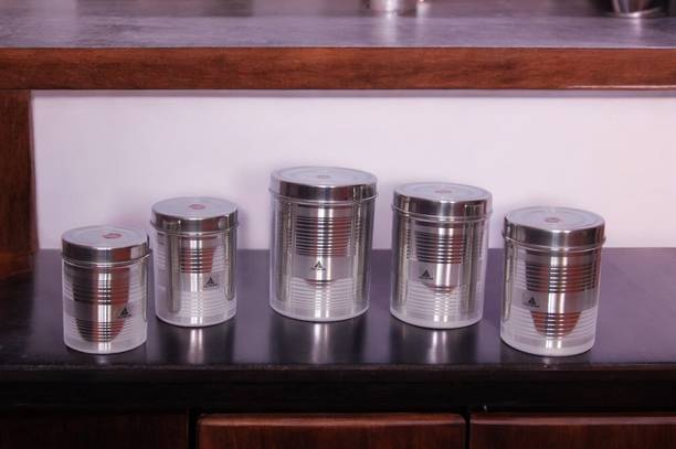 Tactware Stainless Steel Grocery Container  - 2100 ml, 1750 ml, 1250 ml, 1000 ml, 800 ml