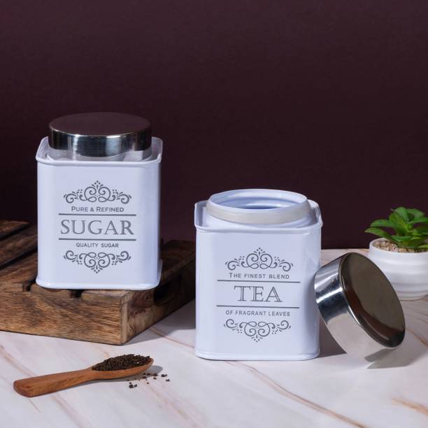 Metallure Iron Tea Coffee & Sugar Container - 1000 ml