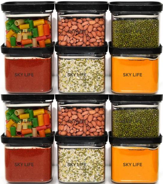 SKYLIFE 100%Unbreakable AirTight Modular Kitchen Plastic Storage Containers Canister Box  - 500 ml