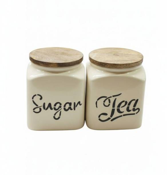 Kraftlik Handicrafts Ceramic Tea Coffee & Sugar Contain...