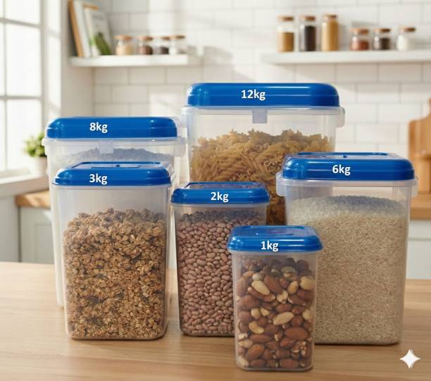 Veksin Plastic Grocery Container  - 1000 ml, 2000 ml, 3000 ml, 6000 ml, 8000 ml, 12000 ml