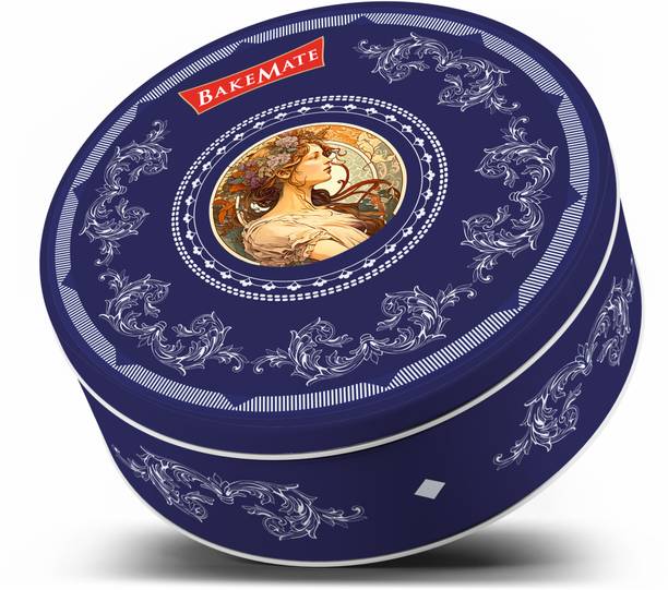 BAKEMATE Butter Cookies Tin Box | Butter Cookies | Gift Pack for All Seasons Cookies Biscuit