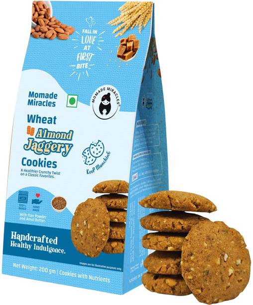 MOMADE MIRACLES Wheat Almond Jaggery Cookies Biscuit