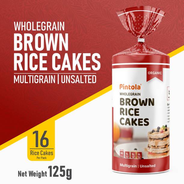 Pintola Organic Wholegrain Brown Rice Cakes - (All Natural, MULTIGRAIN) High Fiber