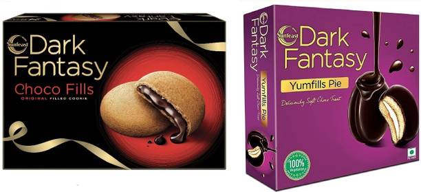 Sunfeast Dark Fantasy Choco Fills & Dark Fantasy Yumfills Cookies Biscuit