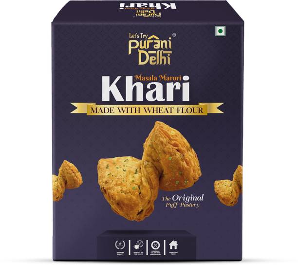 Let's Try Purani Delhi Masala Marori Khari - Made with Wheat Flour Cookies Biscuit
