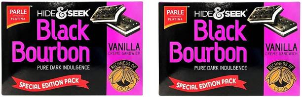 PARLE HIDE & SEEK BLACK BOURBON (Pack of 2) Cream Sandwich Biscuit