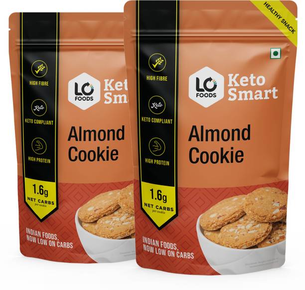 Lo! Foods Almond Keto Biscuit| Zero Sugar free Keto Cookies|Low Carb Keto Snacks Digestive Biscuit