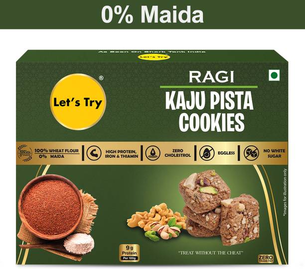 Let's Try Ragi Kaju Pista Cookies Biscuit