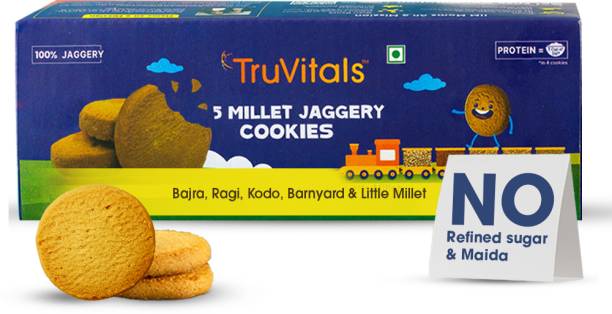 TruVitals Assorted 5 Millet Jaggery Cookies- Pack of 1 Cookies