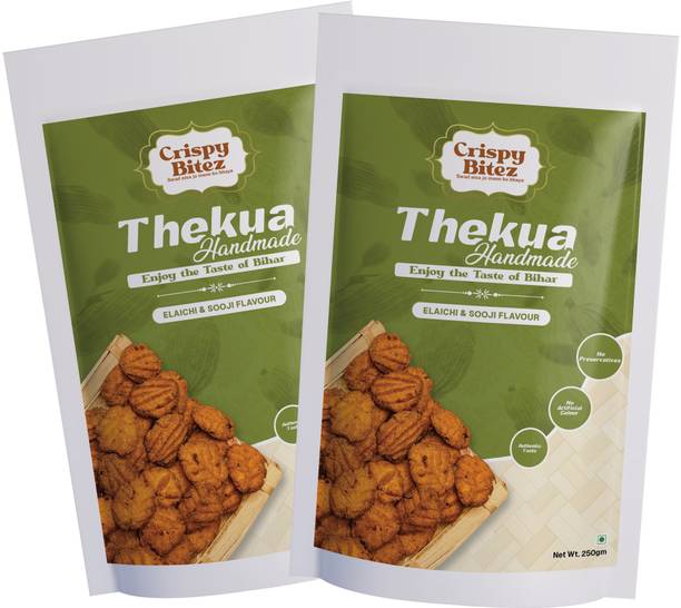 Crispy bitez Traditional Bihar Thekua with Suji, Maida, Milk, Sugar, Ghee Cookies Biscuit