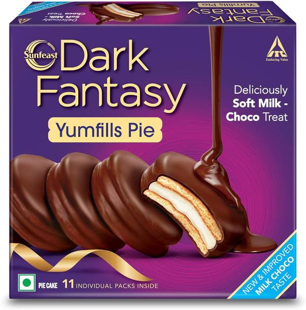 Sunfeast Dark Fantasy Yumfills Pie SOFT MILK CHOCO TREAT COOKIE Cookie Cake Biscuit