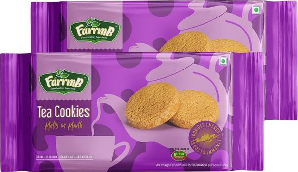 FarrmB Tea Cookies - Premium Cardamom (Elaichi) Flavour Cookies Biscuit