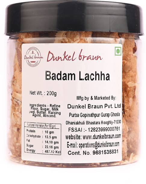Dunkel braun Badam Lachha Cookies | Premium Butter Cookies with Almonds | Tea-Time Snack Cookies Biscuit