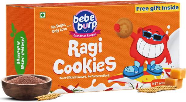 bebe burp Ragi Cookies for Kids Healthy Baby Biscuits with Jaggery & Cow Ghee High Fiber Biscuit