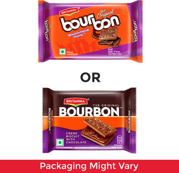 BRITANNIA Treat Bourbon Biscuits Cream Sandwich Biscuit