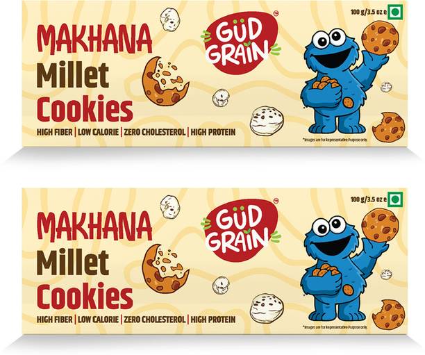 Gud Grain Makhana Millet Cookies | Made with Makhana, Millets, Atta & Coconut | No Maida | Cookies Biscuit