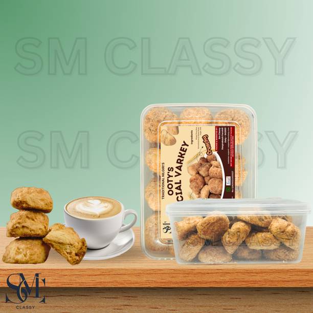 Sm Classy Ooty Varkey Authentic Native Special Rusk Cookies(Round Shape) Cookies Biscuit