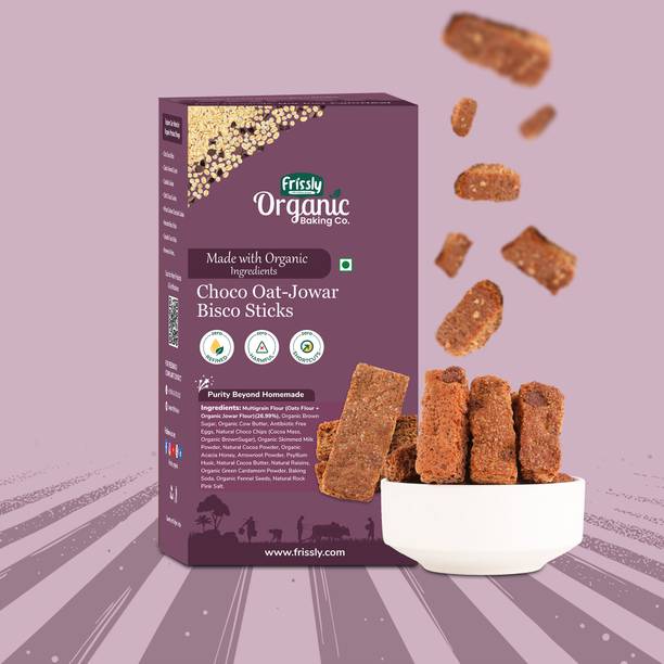 FRISSLY Choco Oat-Jowar Bisco Sticks Biscotti Biscuit
