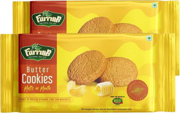 FarrmB Butter Cookies - Crafted with Real Butter Goodness | Butterylicious & Crunchy Cookies Biscuit