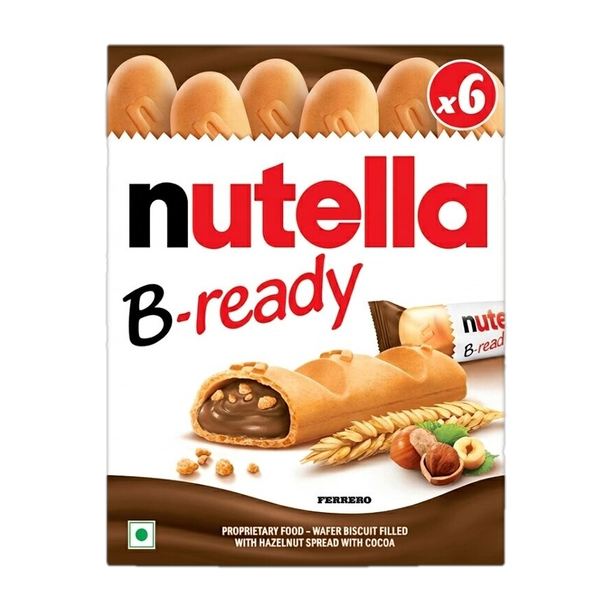 nutella B-Ready Wafer Biscuit filled with Hazelnut spread with cocoa Bakery Biscuit