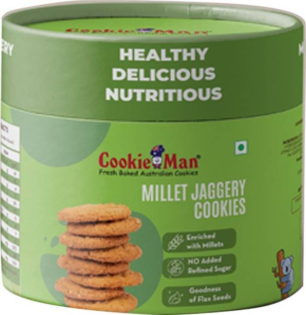 Cookieman Millet Jaggery | Healthy Snack with Wheat, Millets Cookies Biscuit
