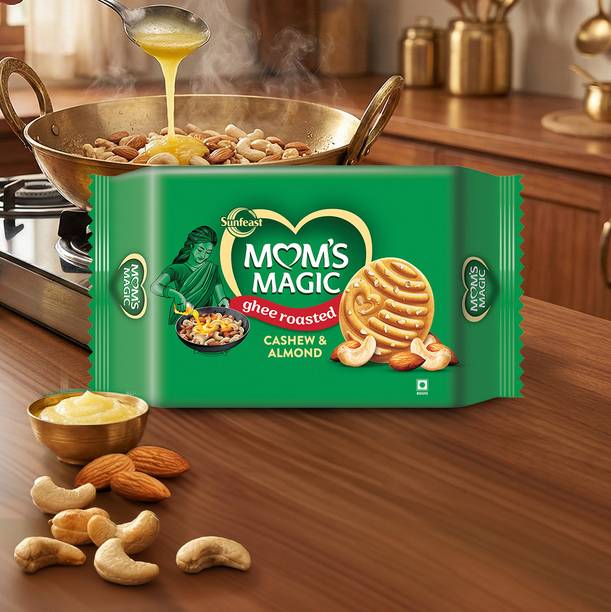 Sunfeast Mom's Magic Rich Cashew Almond Cookies | Roasted Cashew Almond Cookies Biscuit