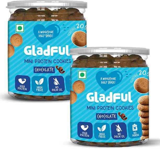 Gladful Chocolatey Protein mini cookies for kids and families Cookies Biscuit