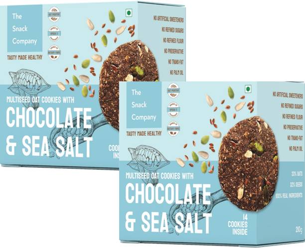 The Snack Company Healthy Multi Seed Chocolate Sea salt, Oats cookie Combo I No maida | No wheat Cookies Biscuit