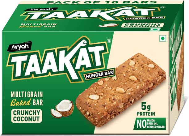 Taakat Hunger Bar Multigrain Baked Bar - Coconut Crunchy Cookies Biscuit