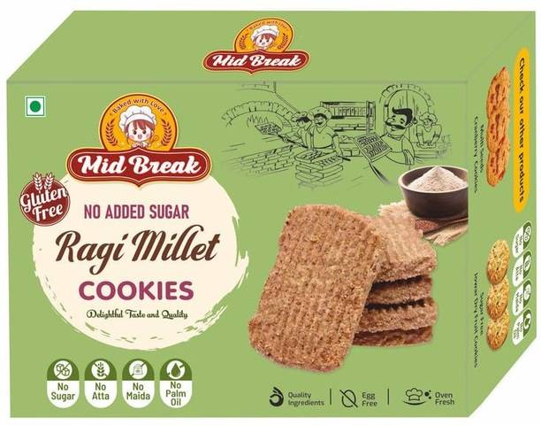MidBreak Ragi Millet Cookies | No Added Sugar | Gluten Free Healthy Butter Biscuits | Cookies Biscuit