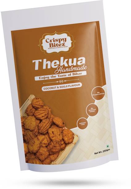 Crispy bitez Traditional Bihar and Jharkhand Style Thekua with Suji, Maida, Milk, Sugar, Ghee Cookies Biscuit