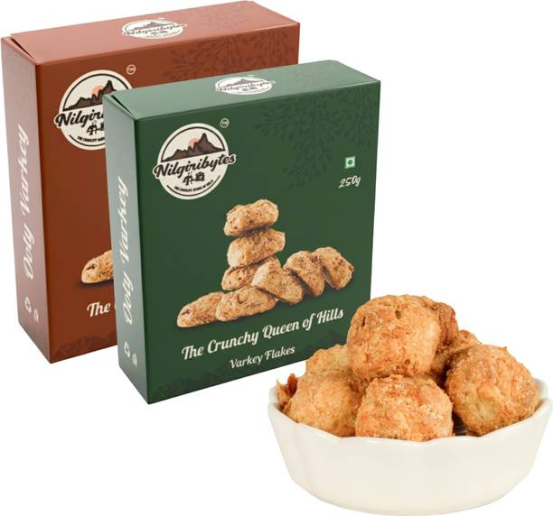 NILGIRIBYTES Ooty Varkey & Flakes Combo Pack (Premium 250g + Flakes 250g) Tea-Time Snack Bakery Biscuit