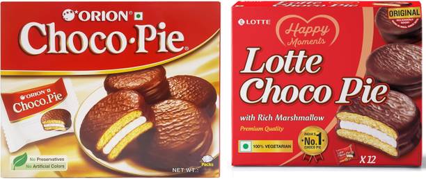 ORION Choco Pie Chocolate 250g & Choco Pie 336 Cookies Biscuit