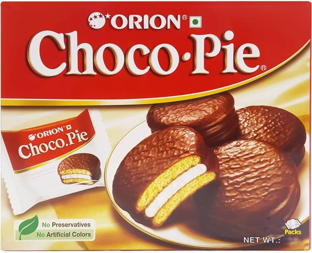ORION Choco Pie Chocolate Coated Soft Biscuit Cream Filled Cookies Biscuit