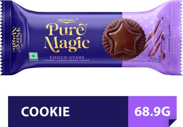 BRITANNIA Pure Magic Choco Stars Chunky Chocolate Cream Filled Biscuit