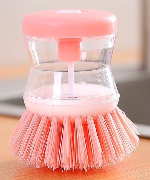 RATHORE ENTERPRISE MART Dish Wash Brush with Soap Dispenser PLASTIC Round Pastry Brush