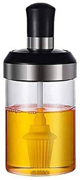parspar Glass Food Storage Jar with Brush for Ghee, Butter, Oil Jar Yes Round Pastry Brush