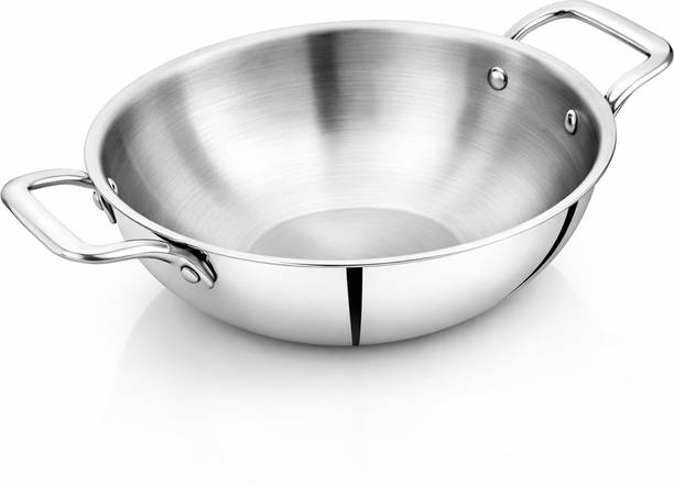 PADIXA Triply Stainless Steel Kadhai 24 cm Cookware Set