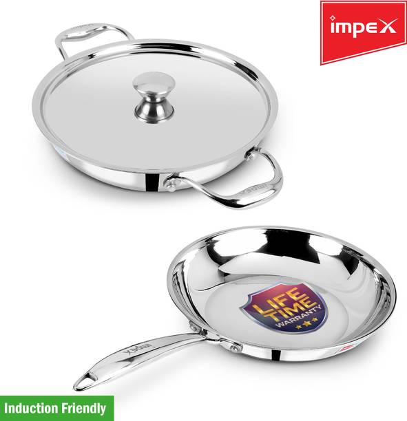 IMPEX SS Tri-ply 2Pcs Set Serene (TKF 2424) Induction Bottom Cookware Set