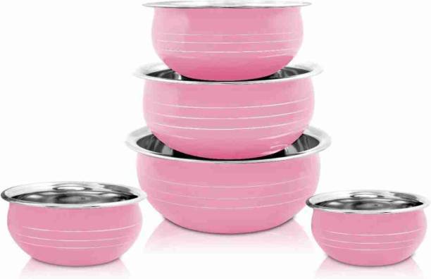 Meru Stainless steel Handi Pot 5 Piece Set. Cookware Set