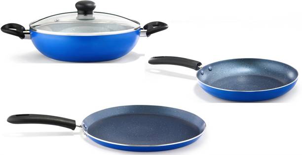 Butterfly Coral DLX Granite KCP-3 Induction Bottom Non-Stick Coated Cookware Set