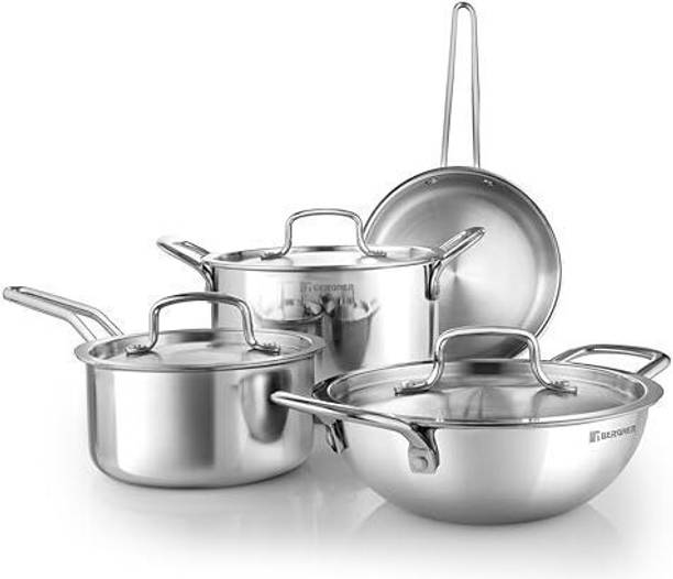 BERGNER Tripro Triply Stainless Steel 7 PCS इंडक्शन बॉटम कुकवेयर सेट