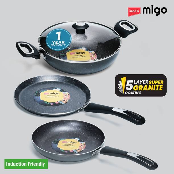 IMPEX Festival Gift Set FKT(G), 3mm Thickness, Induction Bottom Non-Stick Coated Cookware Set