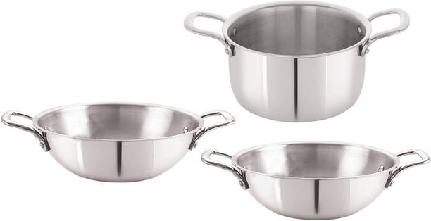 NIRLON Plus Triply Stainless Steel Cookware Combo Set Induction Bottom Cookware Set