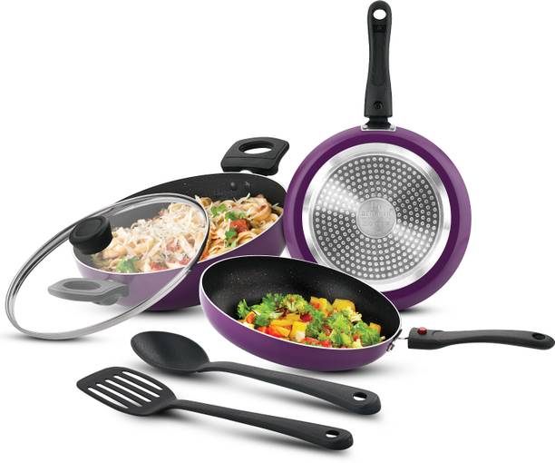 BERGNER Sherry Plus Non-Stick 6 Pcs Cookware Set | Less Oil Use | इंडक्शन बॉटम कुकवेयर सेट