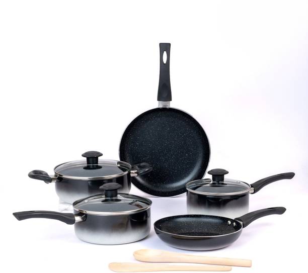 Kreme Aura Granite Induction Bottom Non-Stick Coated Cookware Set