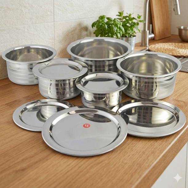 IM ENTERPRISE 5 PCS INDUCTION BOTTOM TOP SET WITH LID Induction Bottom Cookware Set